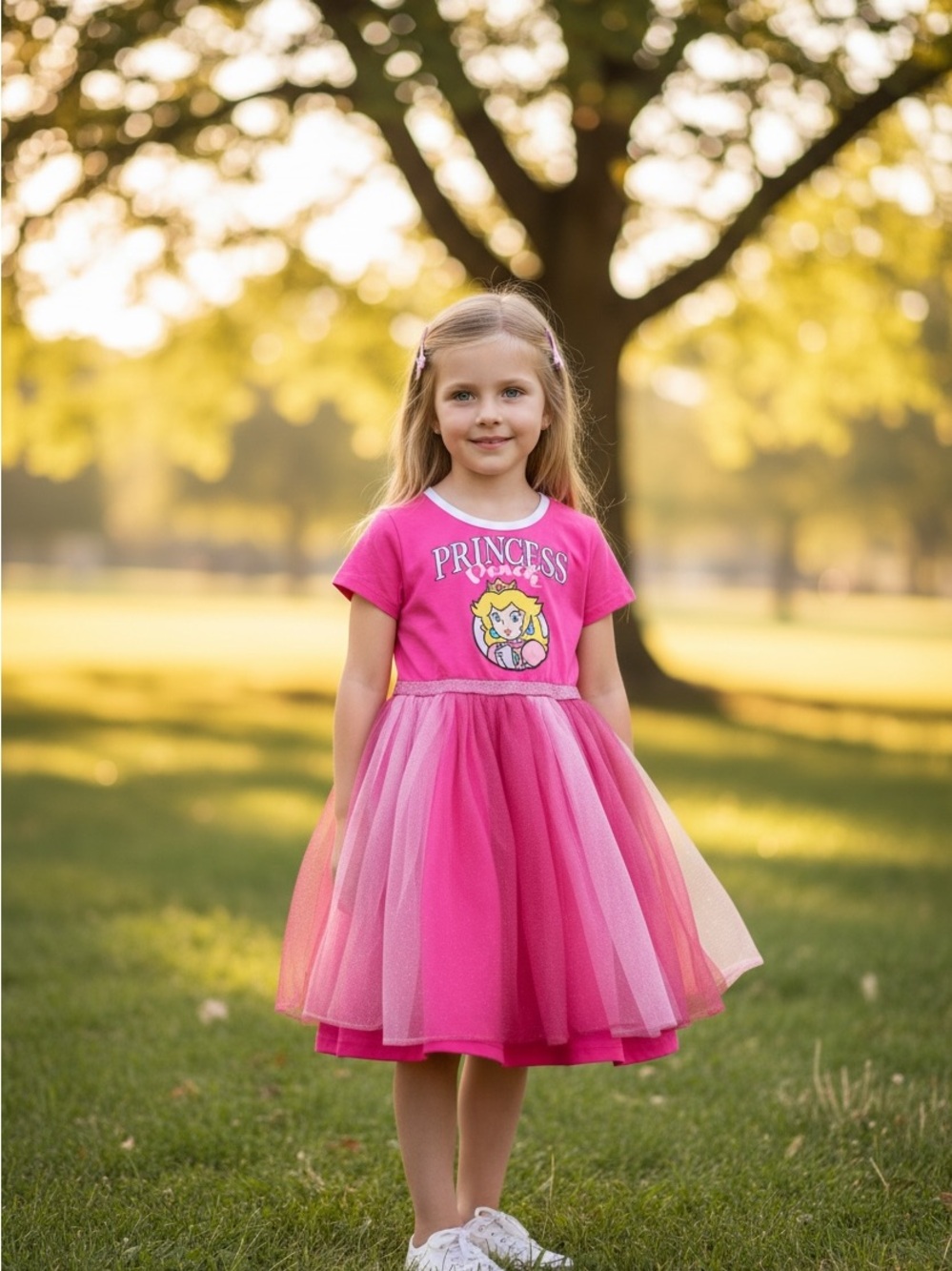 Hybrid Apparel Super Mario Pink Tee